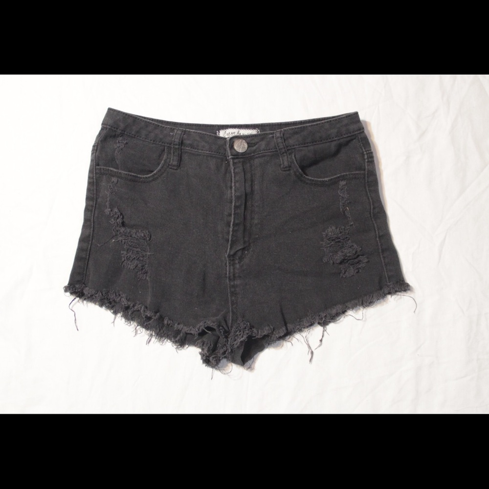 Black high waisted shorts